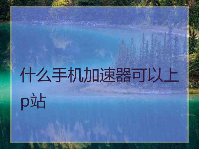 什么手机加速器可以上p站