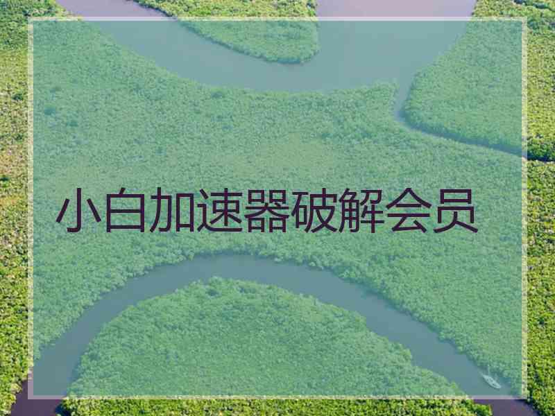 小白加速器破解会员