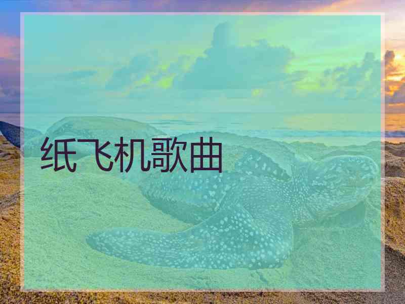 纸飞机歌曲