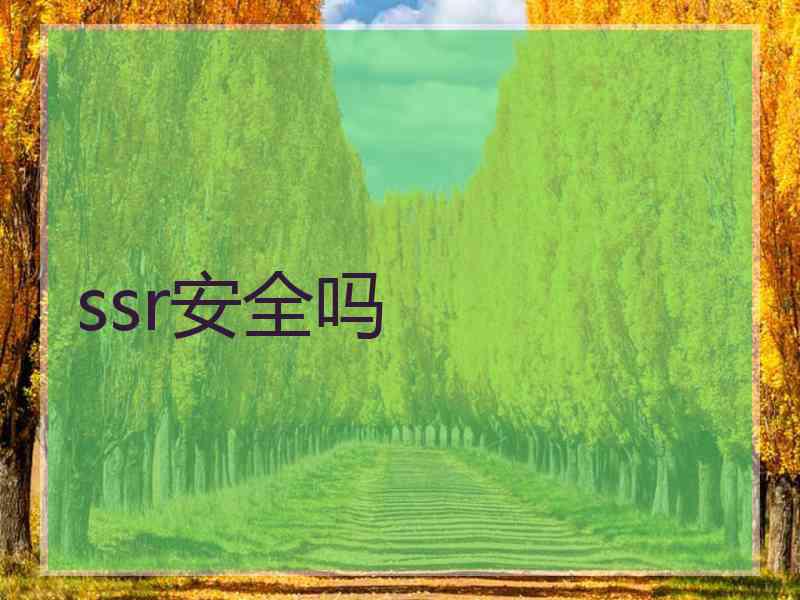 ssr安全吗