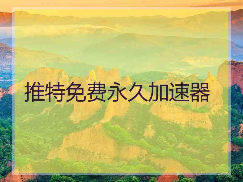 推特免费永久加速器