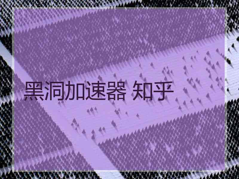 黑洞加速器 知乎