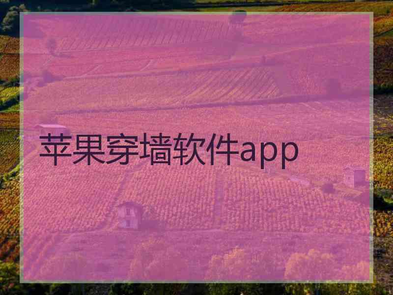 苹果穿墙软件app