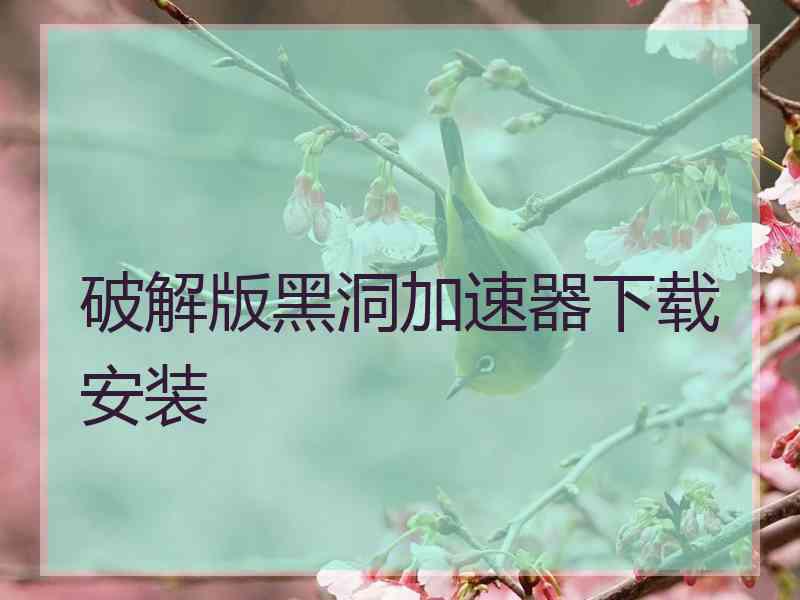 破解版黑洞加速器下载安装