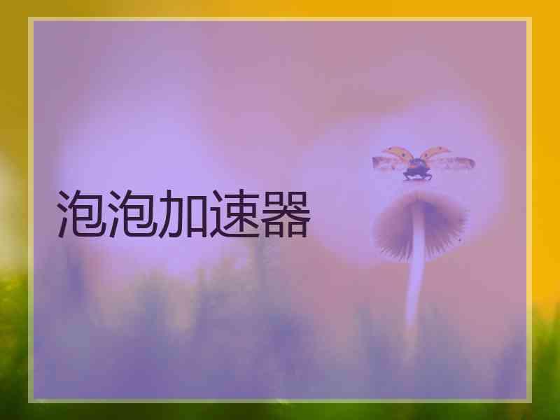 泡泡加速器