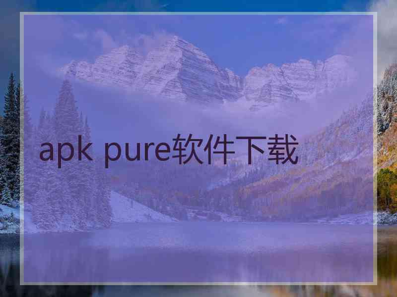 apk pure软件下载