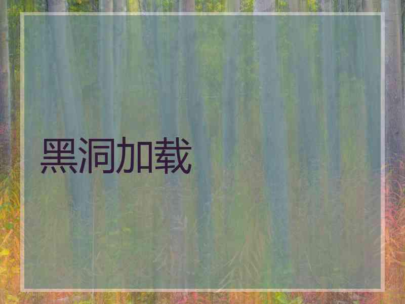 黑洞加载