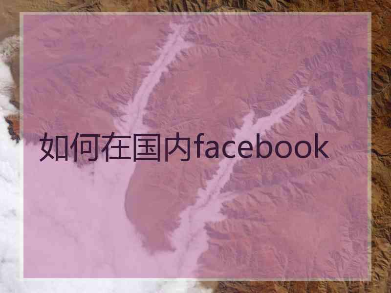 如何在国内facebook