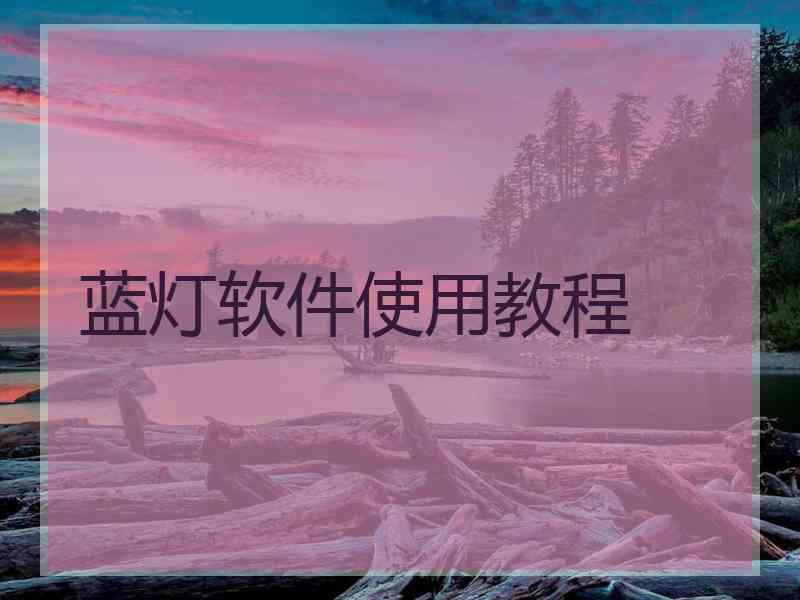 蓝灯软件使用教程