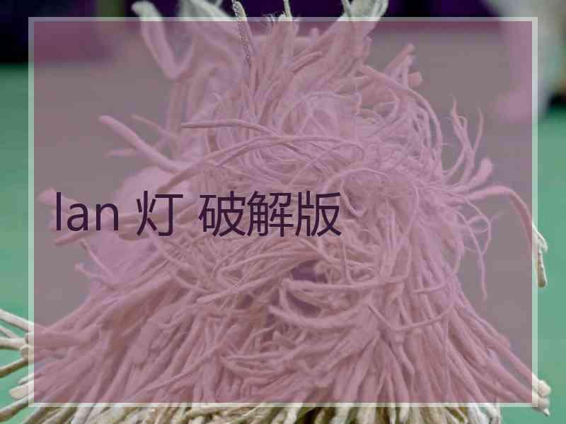 lan 灯 破解版
