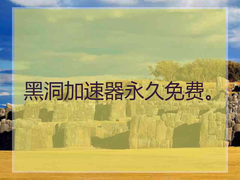 黑洞加速器永久免费。