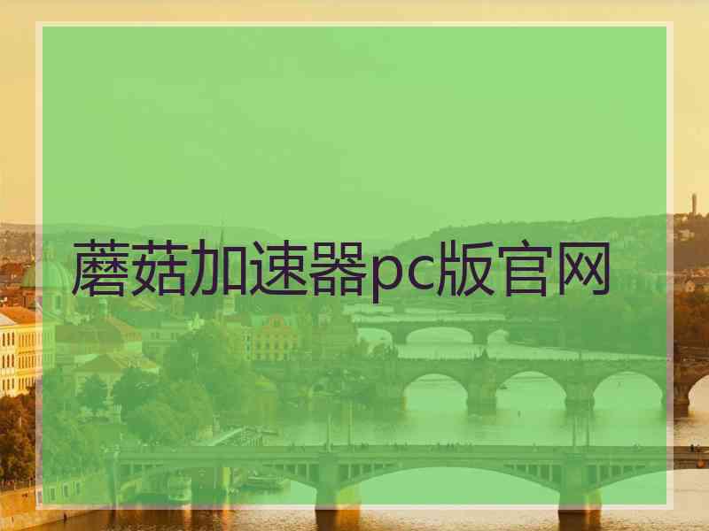蘑菇加速器pc版官网