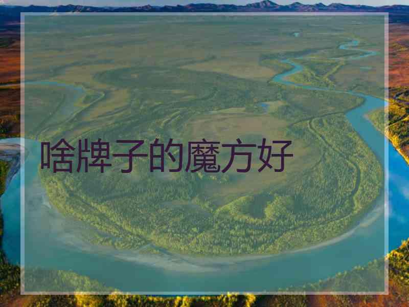 啥牌子的魔方好