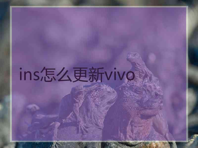 ins怎么更新vivo