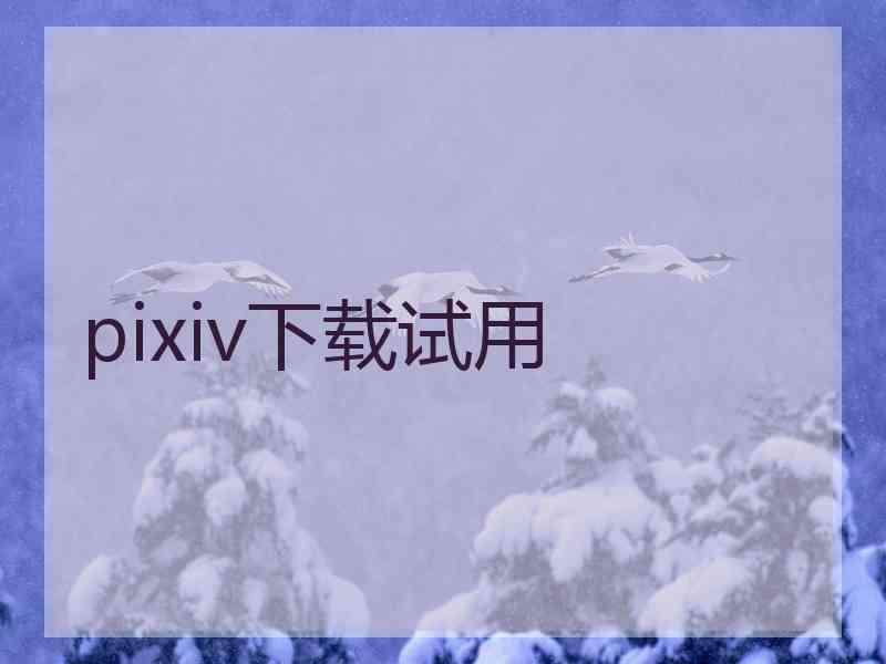 pixiv下载试用