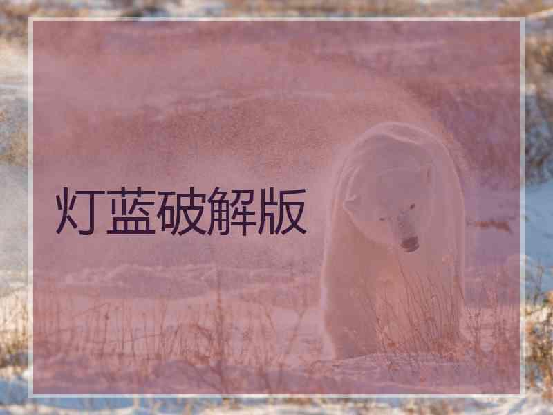 灯蓝破解版