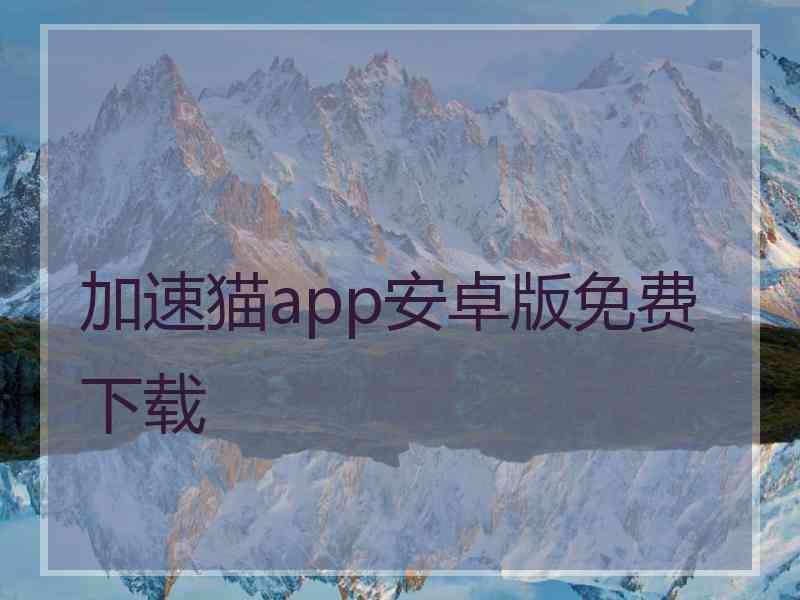 加速猫app安卓版免费下载