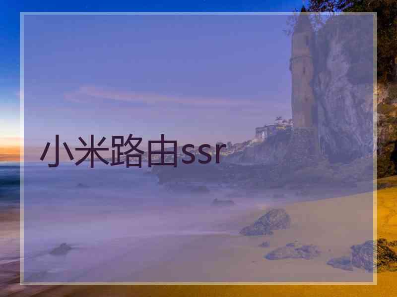 小米路由ssr