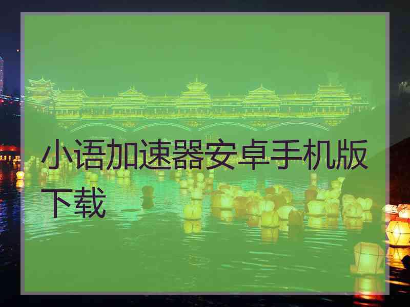 小语加速器安卓手机版下载