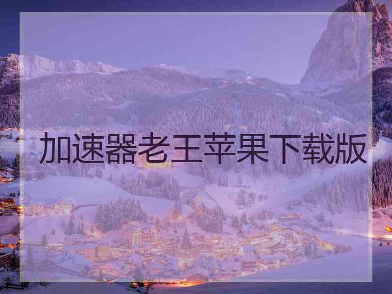 加速器老王苹果下载版