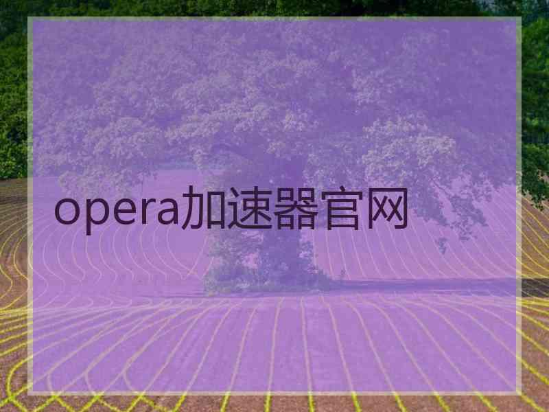 opera加速器官网