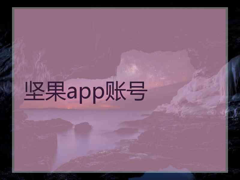 坚果app账号