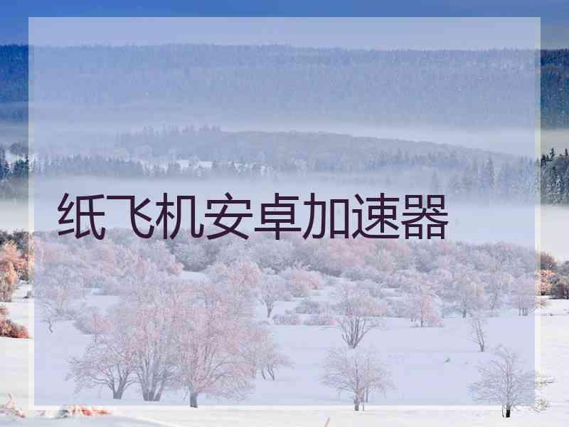 纸飞机安卓加速器