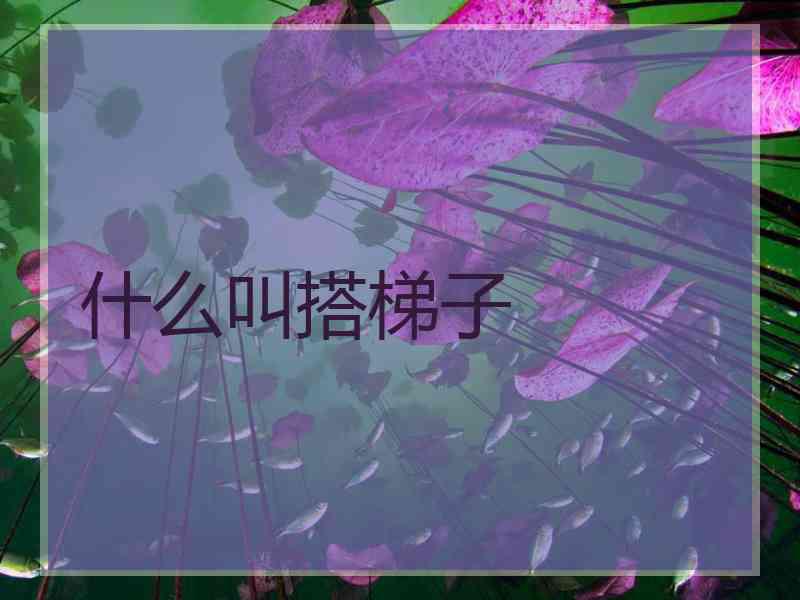 什么叫搭梯子
