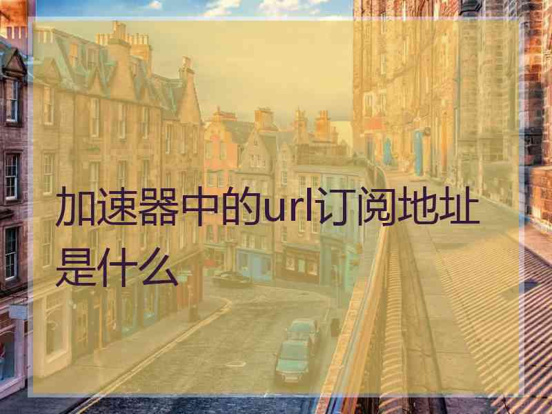 加速器中的url订阅地址是什么