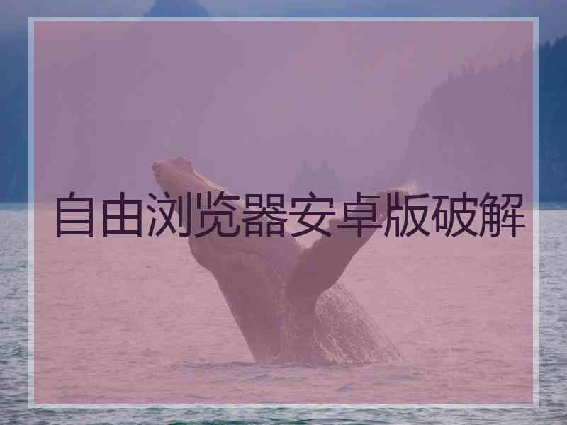 自由浏览器安卓版破解