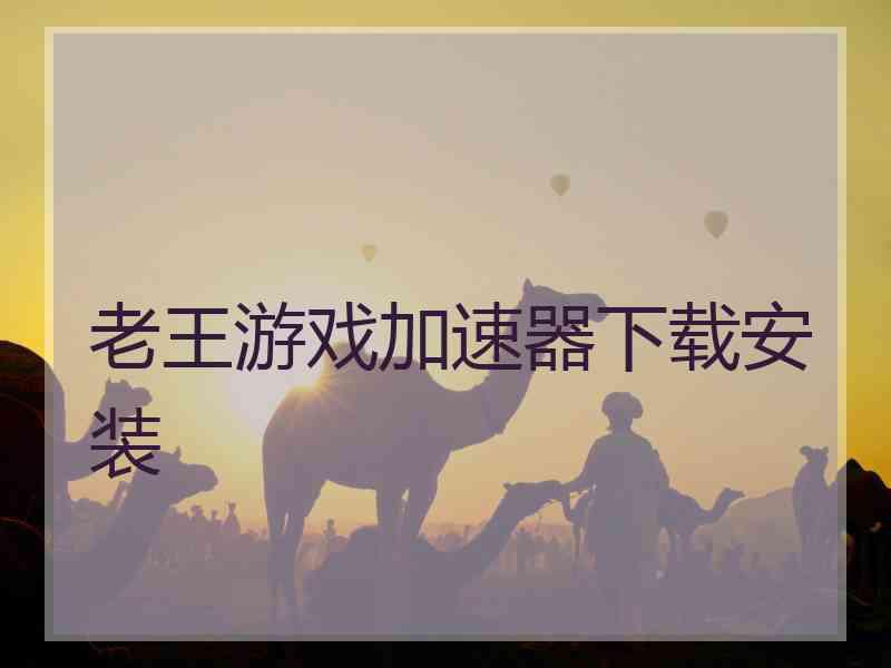 老王游戏加速器下载安装