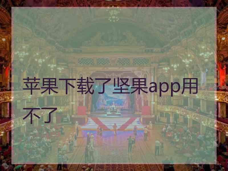 苹果下载了坚果app用不了