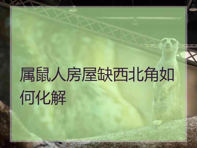 属鼠人房屋缺西北角如何化解