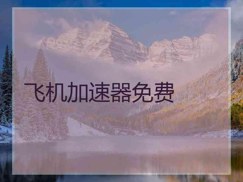 飞机加速器免费