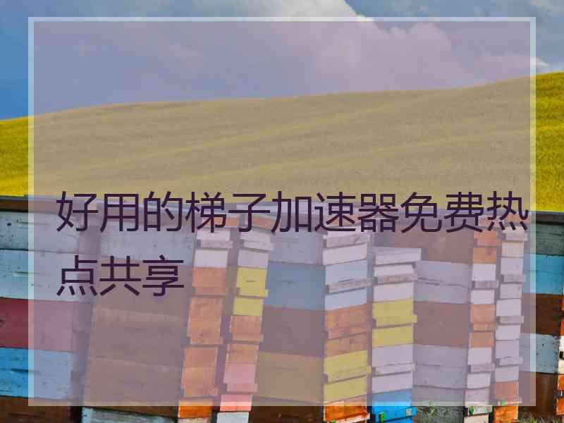 好用的梯子加速器免费热点共享