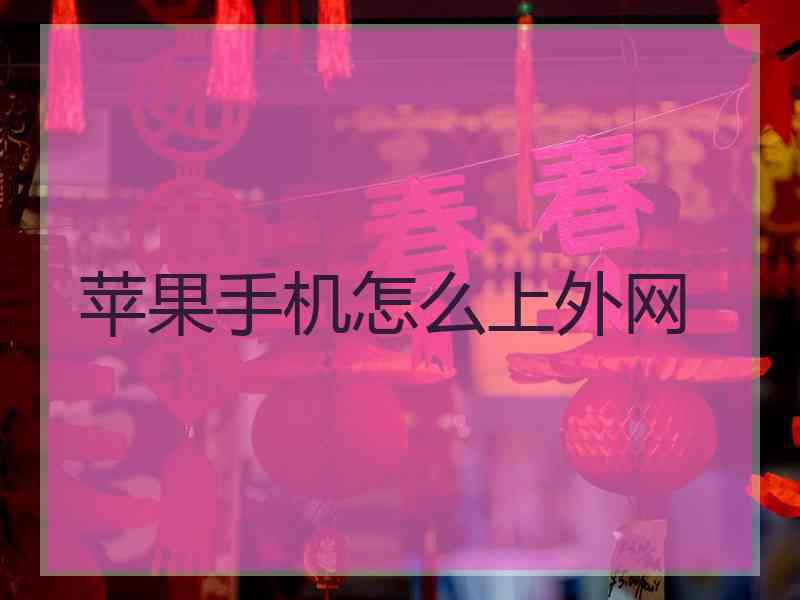 苹果手机怎么上外网