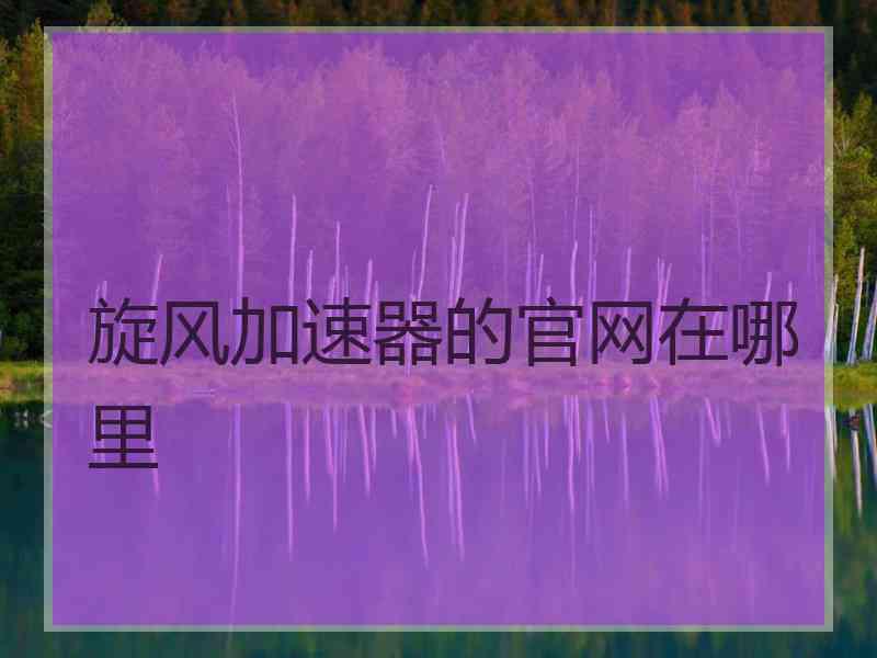 旋风加速器的官网在哪里