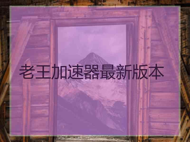 老王加速器最新版本