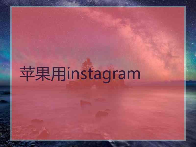 苹果用instagram