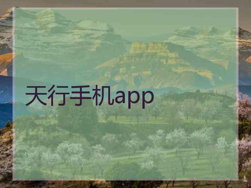 天行手机app