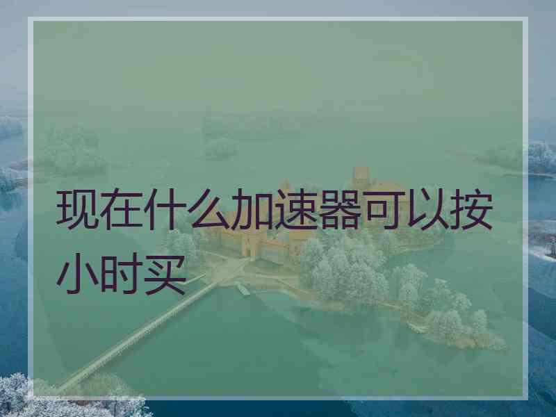 现在什么加速器可以按小时买