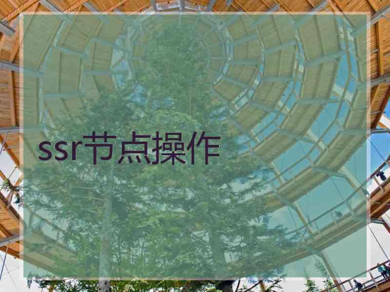 ssr节点操作
