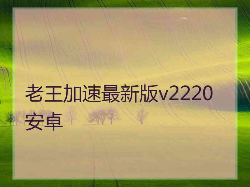 老王加速最新版v2220安卓