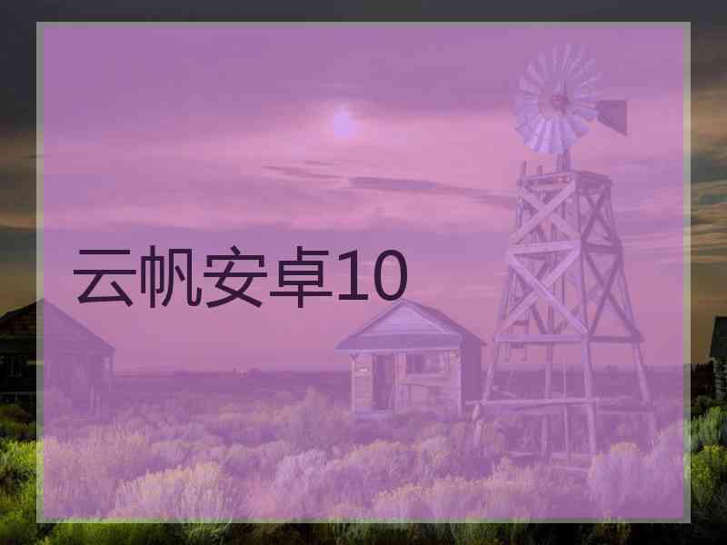 云帆安卓10