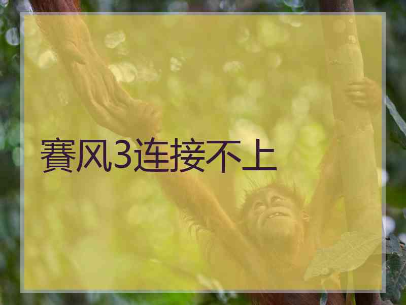 賽风3连接不上