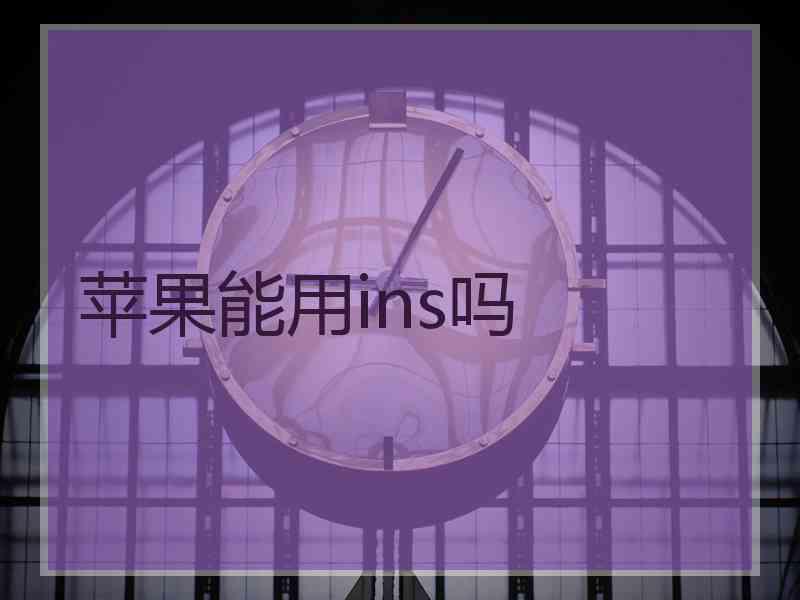 苹果能用ins吗