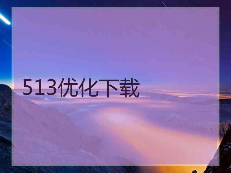 513优化下载