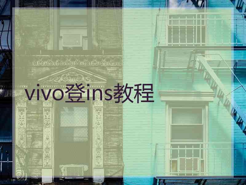 vivo登ins教程