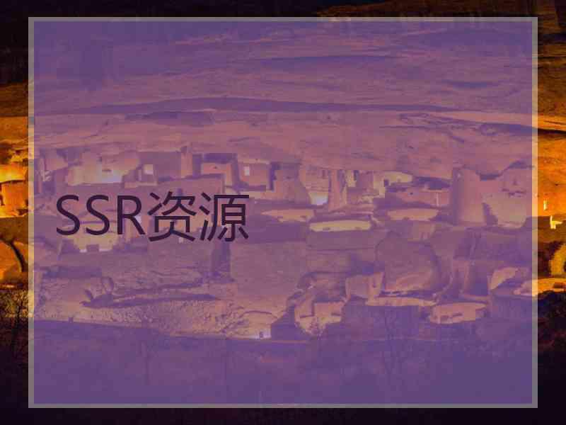 SSR资源