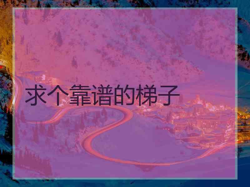 求个靠谱的梯子